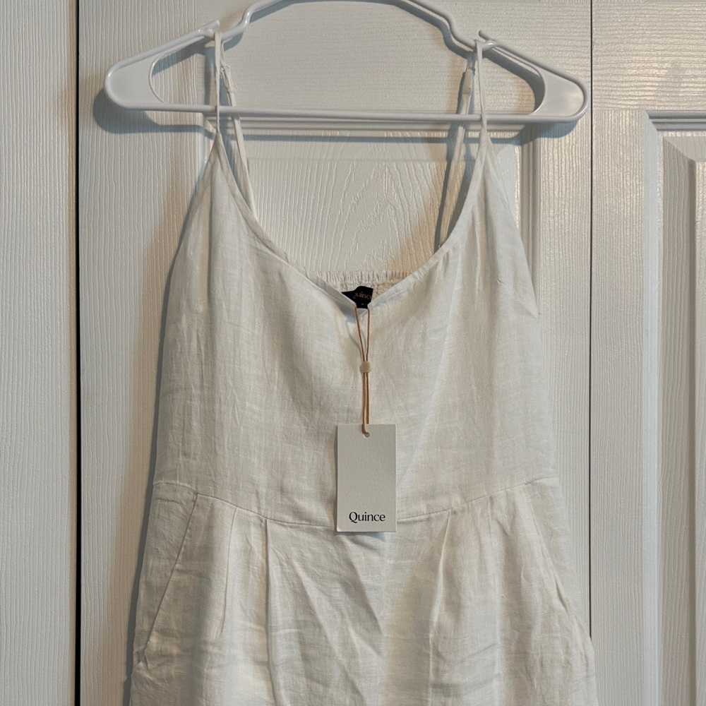 NWTQuince European Linen Scoop Neck Midi Dress